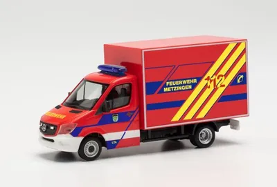 Produktbild von Herpa MB Sprinter 13 Kofferaufbau Feuerwehr Metzingen 096690