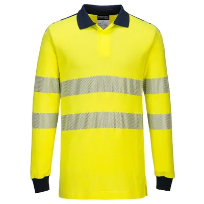 Produktbild von Portwest FR702 WX3 Flammhemmendes Warnschutz Poloshirt Yellow/Navy Gr. S