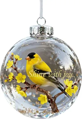 Produktbild von Weihnachtsbaumschmuck, Vogel, kugelförmiger Anhänger, Schneeflocken-Ornament, Weihnachtsbaumdekoration