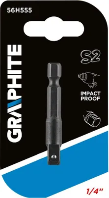 Produktbild von GRAPHITE Vierkantadapter-Bit 56H555 Werkzeugstahl