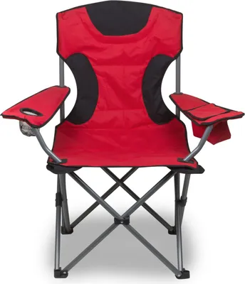 Produktbild von hanSe Campingstuhl Klappstuhl Faltstuhl GEPOLSTERT inkl Kühltasche Rot/Schwarz