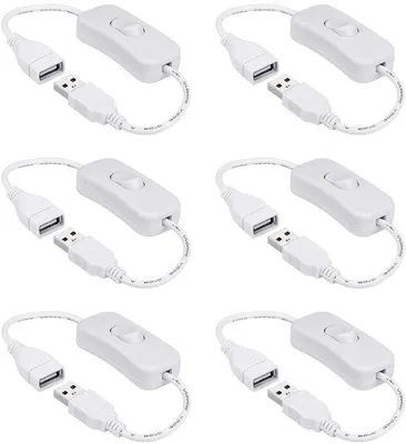 Obrázok produktu pre USB kábel so spínačom, dĺžka 3 m, s vypínačom a bezpečnostným spínačom pre rôzne zariadenia
