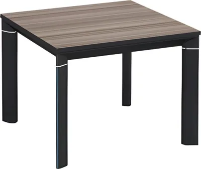 Immagine prodotto di Tavolino Quadrato Legno look Marrone Nero Moderno Scaffale con ripiano