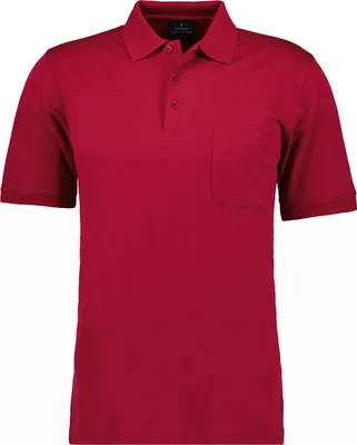 Produktbild von RAGMAN Herren Poloshirt KurzarmPolokragen Baumwollmix Erdbeerrot 6XL