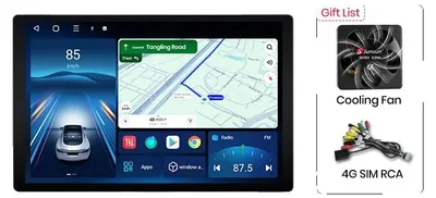 Image de Autoradio, taille de l'écran, fonctionnalité écran partagé, compatible avec Hyundai Santa Fe 2 2006-2012, X7 Pro 6+128GB 11.5"