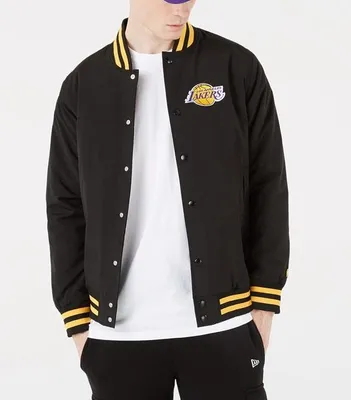Produktbild von New Era NBA Patch Logo Bomber Jacke LA Lakers schwarz L