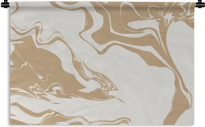 Produktbild von MuchoWow® Wandteppich Wandbehang Marmor - Weiß - Muster 150x100 cm Tapisserie Dekoration Wandtuch - Waschbar - Tapisserien - Wand-Decke
