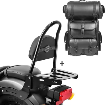 Zdjęcie produktu dla Sissybar CSM + torba tylna LX do Honda Rebel 500 17-25 z bagażnikami