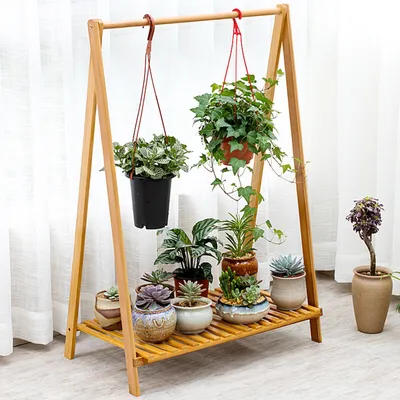 Immagine prodotto di MUMAREN NZXGHJ Portafiori in legno espositore per piante balcone giardino decorazione vivente 1/2 strati - 2 strati