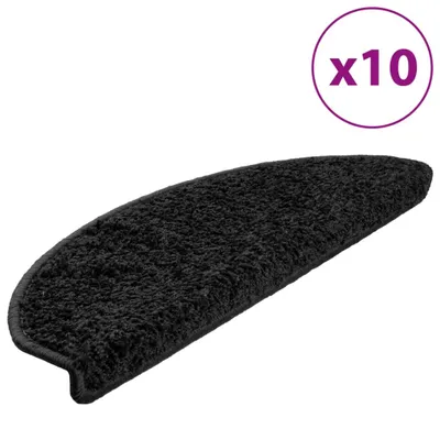 Obrázek produktu pro vidaXL Rohožky 10 ks 65x21x4 cm černá půlkruhová velká