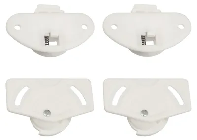 Productafbeelding van Schuifdeurbeslag - Schuifdeurrail - Rolrail - Wit - 2 wielen voor houten deuren