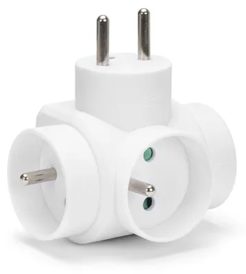 Immagine prodotto di MONTIS MT028-WH triplo splitter di rete bianco