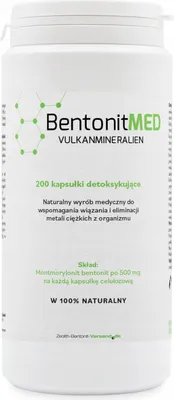 Obrázok produktu pre Bentonit MED 200 kapsúl Ultrajemná mikronizovaná detoxikačná vulkanická láva