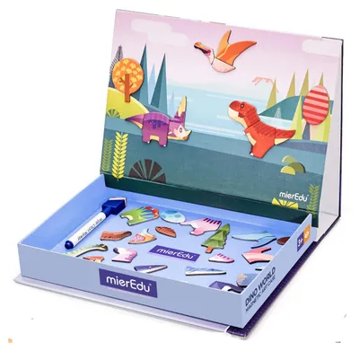 Produktbild von Mieredu Magnetbuch Dino Welt LernspielzeugPapier Magnetisch