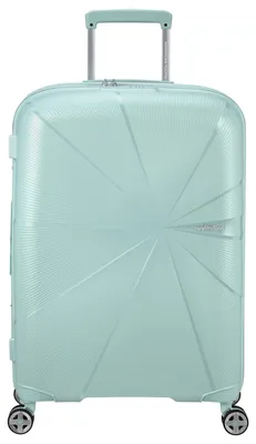 Zdjęcie produktu dla American Tourister STARVIBE Spinner EXP 67 cm z zamkiem szyfrowym TSA metaliczny surf niebieski