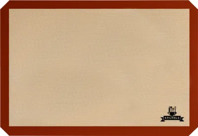Produktbild von Krumble Silikon-Backmatte - Backmatte - Teigmatte - Ofenmatte - Teigmatte groß - Antihaft und rutschfest - hitzebeständig - langlebig und wiederverwendbar - Braun- Silikon - Glasfaser - 40x60 cm