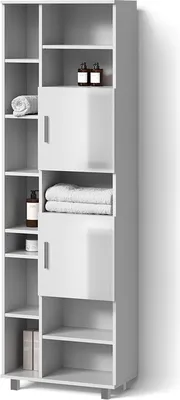 Produktbild von Badschrank Livinity Eisak Weiß Hochglanz 60 x 190 cm, Model 52774