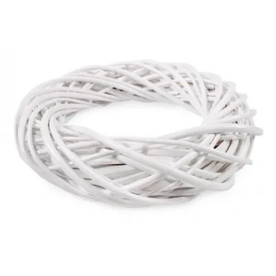 Zdjęcie produktu dla Biały wieniec wiklinowy 35 cm