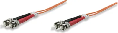 Produktbild von Intellinet 515764 2 m Glasfaser Netzwerkkabel für Netzwerkgerät - Zweiter Anschluss: 2 x ST Network - Male - 1 Gbit/s - Patchkabel - LSZH - 62.5/125 µm - Orange