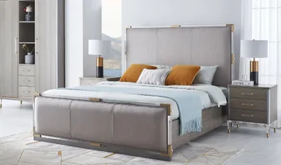 Produktbild von Design Polsterbett Bett Betten Doppel Ehe Modernes 180x200cm Luxus Bettgestell