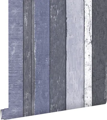Produktbild von ESTAhome Tapete Holzoptik Blau 53 cm x 10.05 m