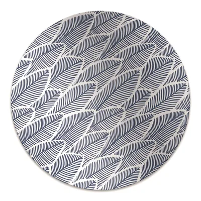 Obrázek produktu pro Kulatá ochranná podložka pod podlahu - Ochranná podložka pod židli - Podložka pod podlahu - 140x100 cm - Modré listy