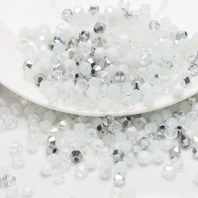 Produktbild von Glasparels 4 mm - gemengde knutselkralen - diverse farben - ideal für Handarbeiten - Schmuckzubehör