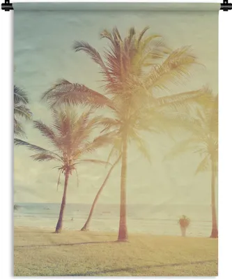 Produktbild von MuchoWow® Wandteppich Wandbehang Meer - Palme - Sommer - Sonne - Strand 60x80 cm Tapisserie Dekoration Wandtuch - Decke - Wandtücher - Wohne
