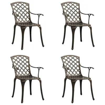 Produktbild von Möbel Gartenstühle 4 Stk. Aluminiumguss Bronzen   - Gartenstühle 315571