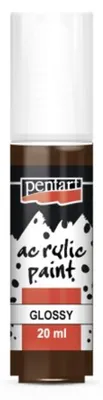Imagen del producto de Pintura acrílica brillante PENTART, 20 ml, color marrón oscuro