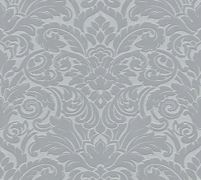 Produktbild von Architects Paper Barocktapete Castello Tapete mit Ornamenten Vliestapete mit Echtflock silber grau 10,05 m x 0,52 m