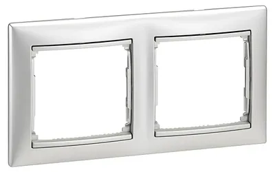Obrázek produktu pro Dvojrámeček Legrand Valena 770152 stříbrná metalíza