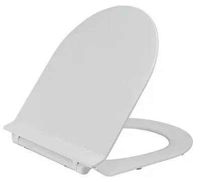 Obrázok produktu pre CERANO – WC sedadlo so spomaľovacím mechanizmom Sedile – slim/UF – biela lesklá – 36,4 × 4,9 × 42,7 cm
