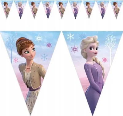 Produktbild von Frozen Geburtstagsbanner Girlande Flaggen