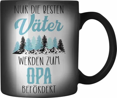 Produktbild von Trendation - Du Wirst Opa 2023 Farbwechsel Zauber-Tasse Geschenk Schwangerschaft Verkünden Überraschung Geschenkidee Schwangerschaftsverkündung (Schwarz)