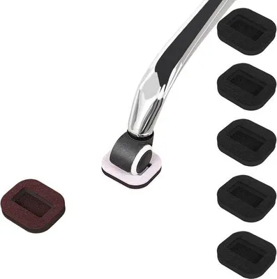 Produktbild von Famanu Set von 5 Filzclips für Möbeluntersetzer, rutschfest und geräuscharm, schwarz