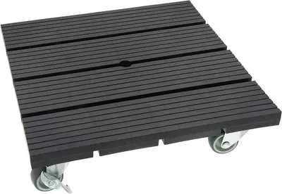 Productafbeelding van Cti Plantenroller - Plantentrolley - Voor binnen en buiten - draagvermogen tot 80 kg - Antraciet - 30x30cm