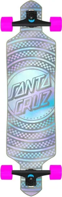 Image de Prismatic Dot Drop-Through Longboard 36 pouces gris avec rose