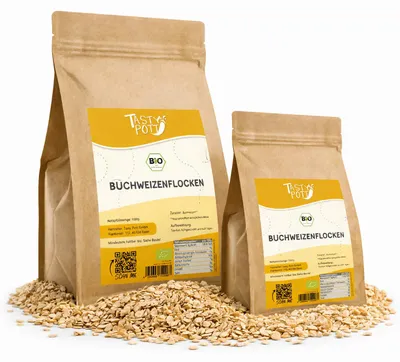 Produktbild von Tasty Pott  Buchweizenflocken - 3kg Beutel - 2 Beutel