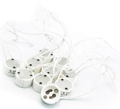 Produktbild von 50 Stück GU10 Fassung aus Keramik mit kabel