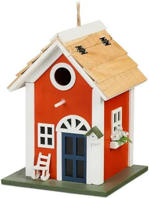 Productafbeelding van Vogelhuis, decoratief, landelijke stijl - Hoogte x Breedte x Diepte: 25 x 18,5 x 18,5 cm