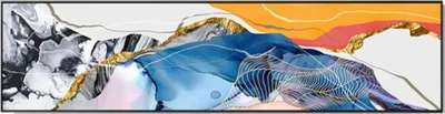 Produktbild von TPFLiving Kunstdruck LW-308 (OHNE RAHMEN) Poster - Leinwand - Wandbild - Hochauflösender Giclée-Druck, langlebig und hochwertig - Abstrakte Strukturen -  - Größe: 35x140cm
