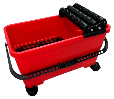 Produktbild von Fliesenwascheimer 24 Liter mit 3-fach Rollenaufsatz