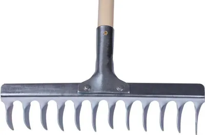 Produktbild von PROREGAL Harke r108a.wh, 12 Zinken, für Rasen, mit Griff