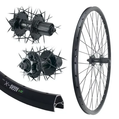 Produktbild von Aggro-X Hinterrad 28 Zoll MTB 19-622 Disk Shimano TX506 6-Loch Bremsscheibe 8-10 fach schwarz