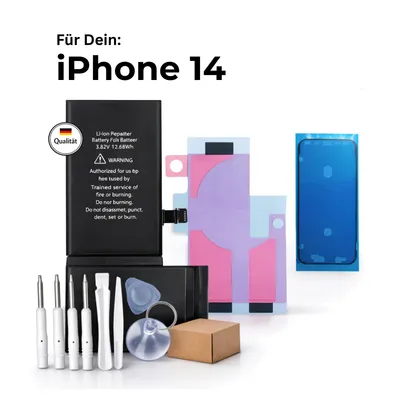 Produktbild von Diagnose Akku für iPhone 14 3297 mAh mit Werkzeugset – ohne Fehlermeldung