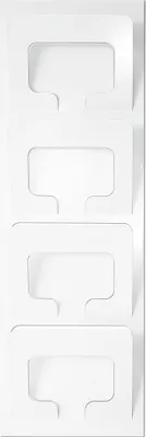 Produktbild von Zeitschriftenhalter Scoop mit 4 Fächern (weiß)
