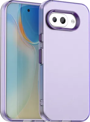 Obrázek produktu pro Pouzdro pro Google Pixel 9A, tenké poloprůhledné matné nárazuvzdorné pouzdro na telefon Fialová