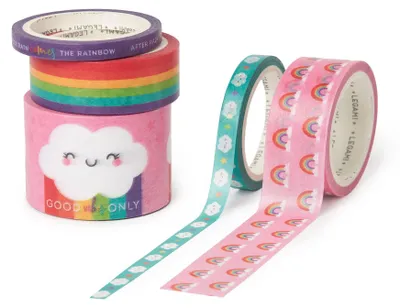 Produktbild von LEGAMI - 5er Set Papierklebebänder,Tape by Tape, Rainbow, bunt, zum Kleben, Deko