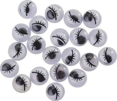 Produktbild von VBS Wackelaugen m. Wimpern Ø 7 mm, 20 Stück